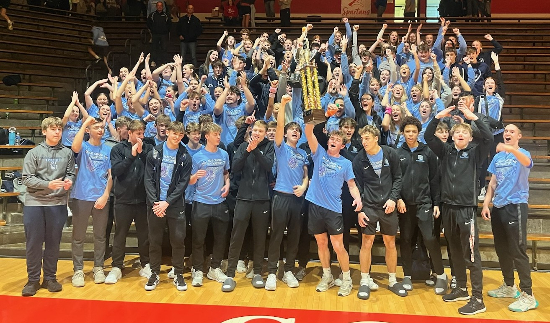 Franklin County athletes and fans celebrate a victory after their